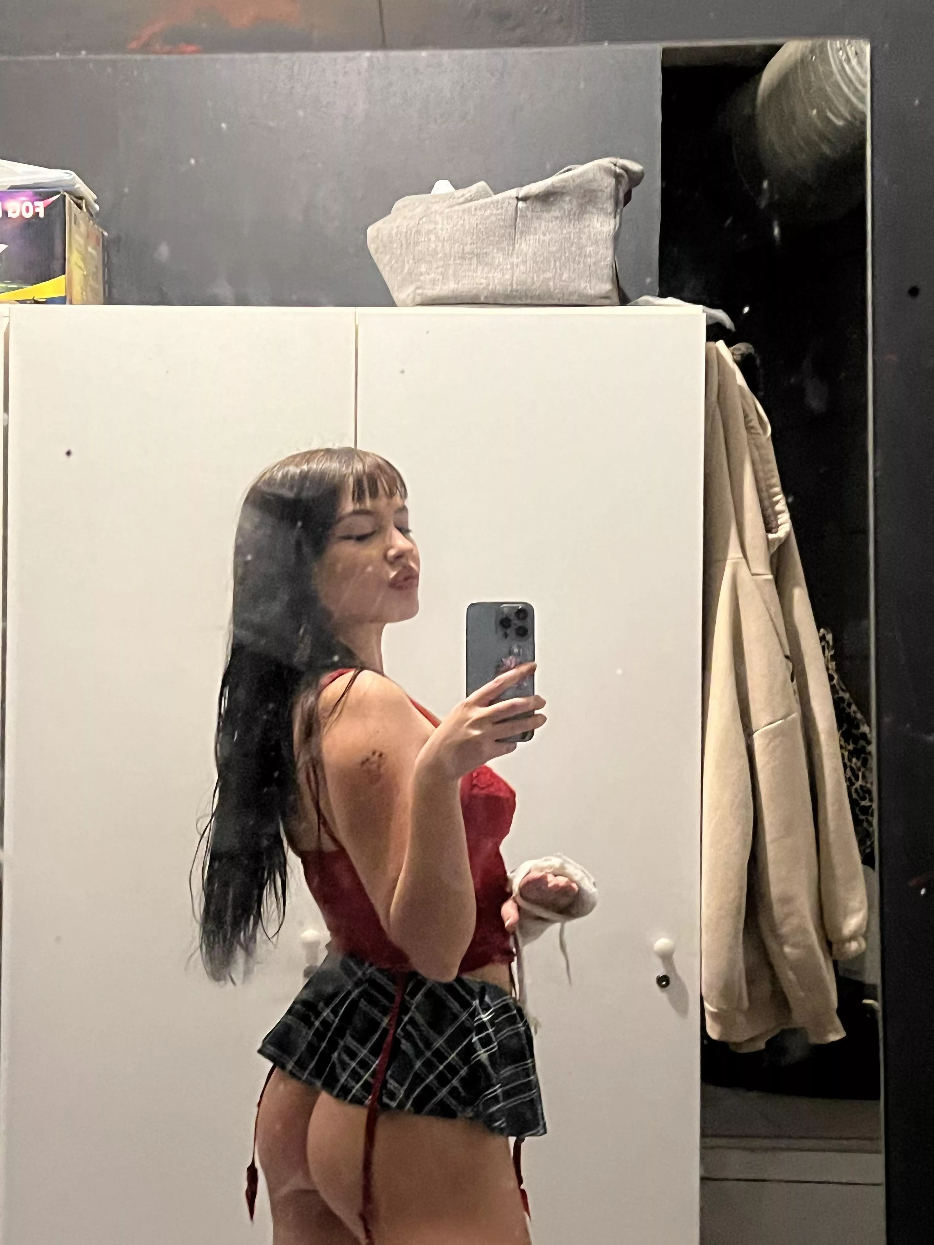 hope my skirt isn’t too long🫢 posted by jizzbaby