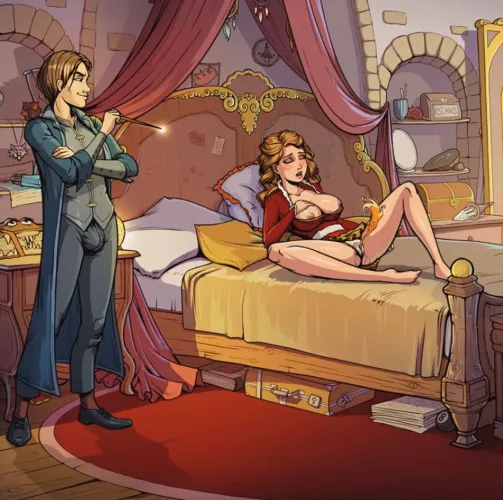 Hot Hermione enjoys the motions of the pen. (Innocent witches) [Sad Crab] by Recent-Lack-9664