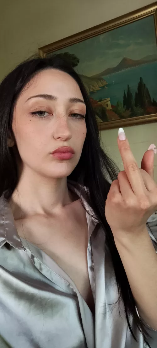 It's quite pathetic that you get hard if I show you my middle finger by Sad_Berry382