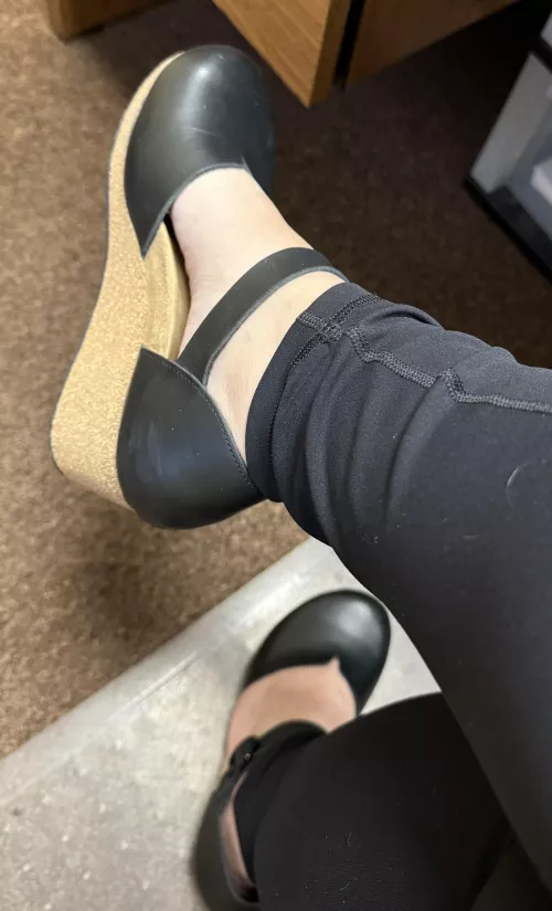My wedges at work by Lustfultoes5960