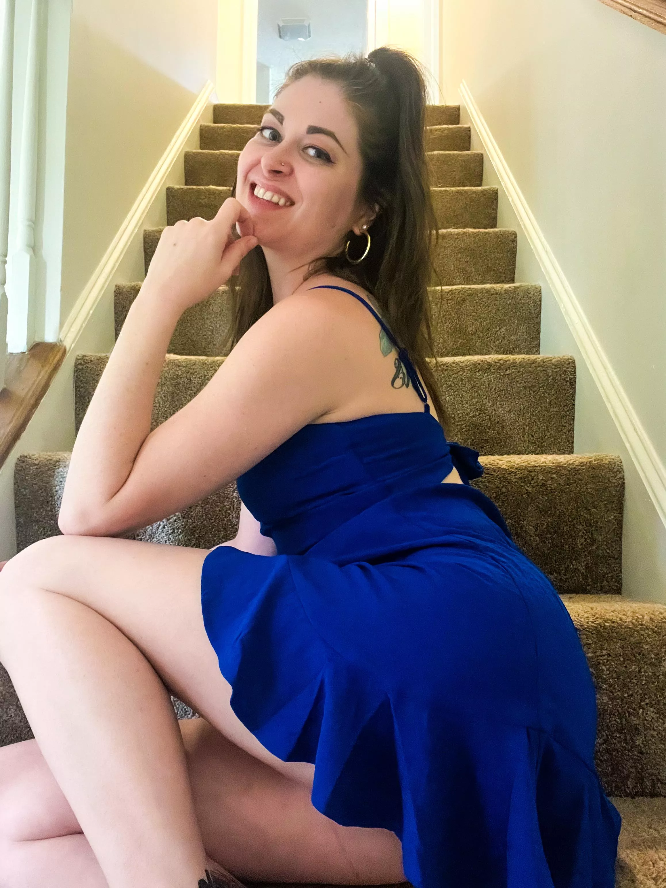 Race you up the stairs… posted by OneBlueIris