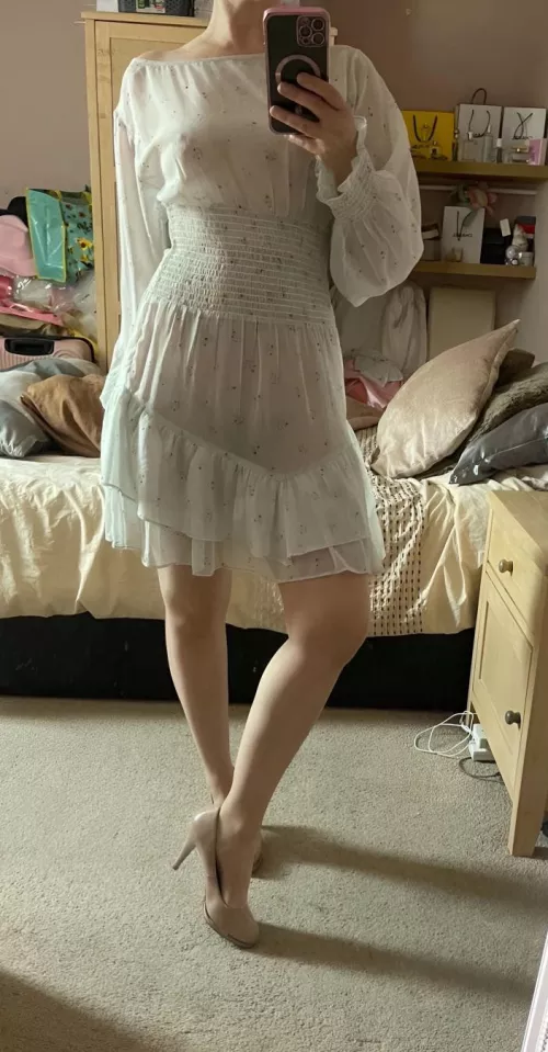 Sheer sundress and heels- looking all ladylike  by pandora0405