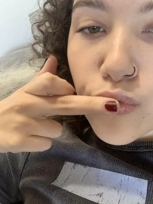 The closest to intimacy you’ll ever get is worshiping my middle finger while my perfect juicy lips grace a kiss upon it by B4BAYARIAA