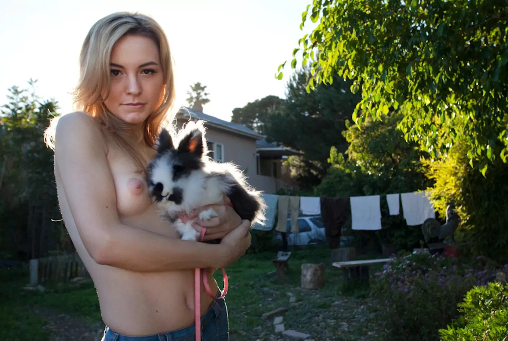 Dora Yoder in her Hollywood backyard | Purple Diary January 2012 | ph. Brad Elterman posted by m4xwe11d