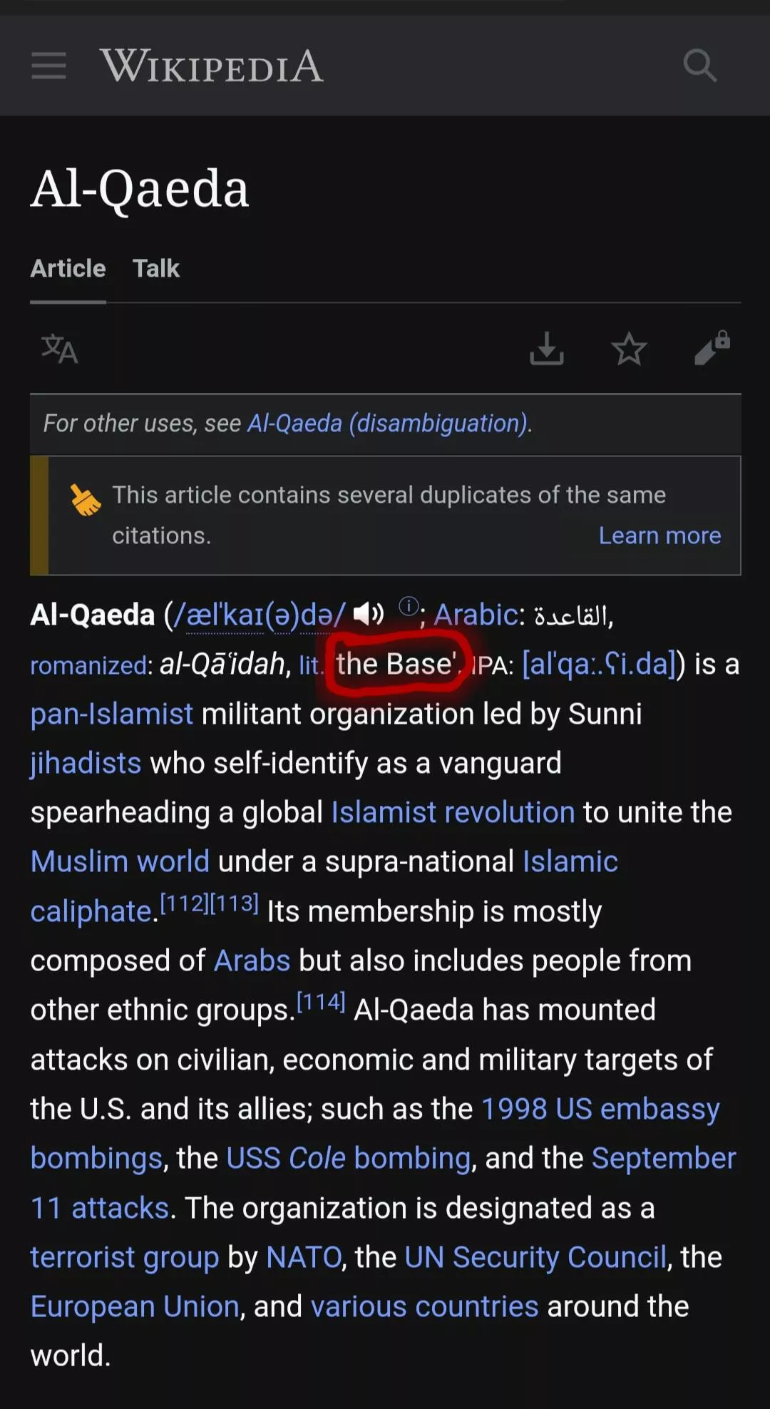 Grab it by Al-Qaeda? posted by adrianoconnection