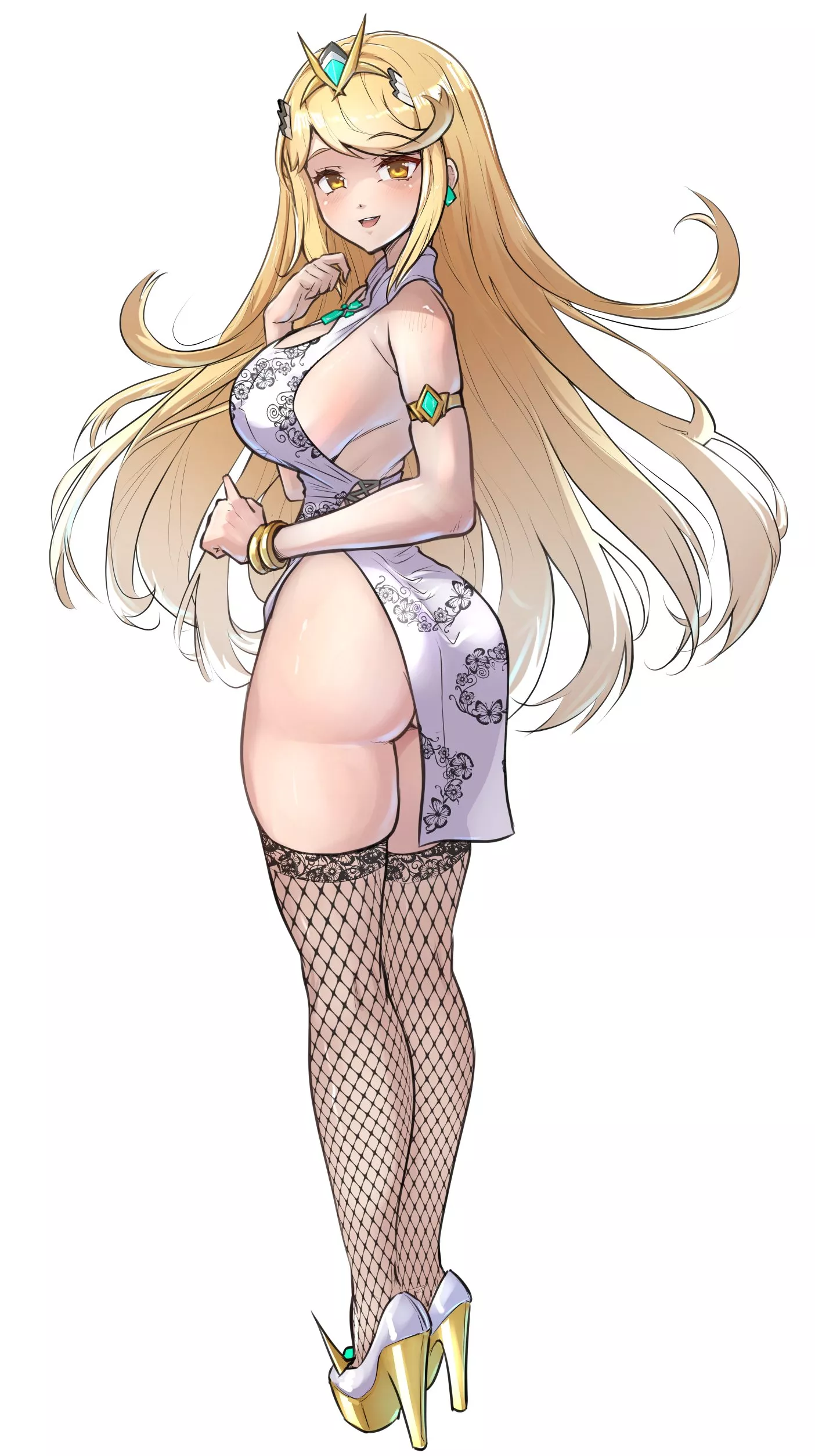 Mythra in Fishnets  posted by cloudyfigma