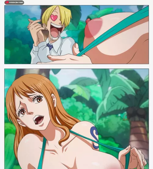 Nami and sanji (lyumus) by Naddamirahal