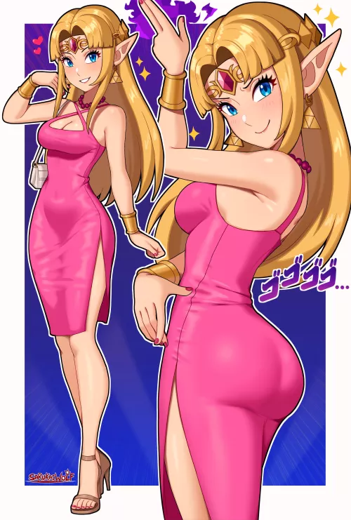Pink Dress Zelda (sarukaiwolf) [The Legend of Zelda]  by Seaquences