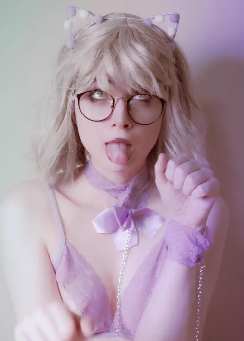 This kitty knows how to ask for some milk by MereOasis