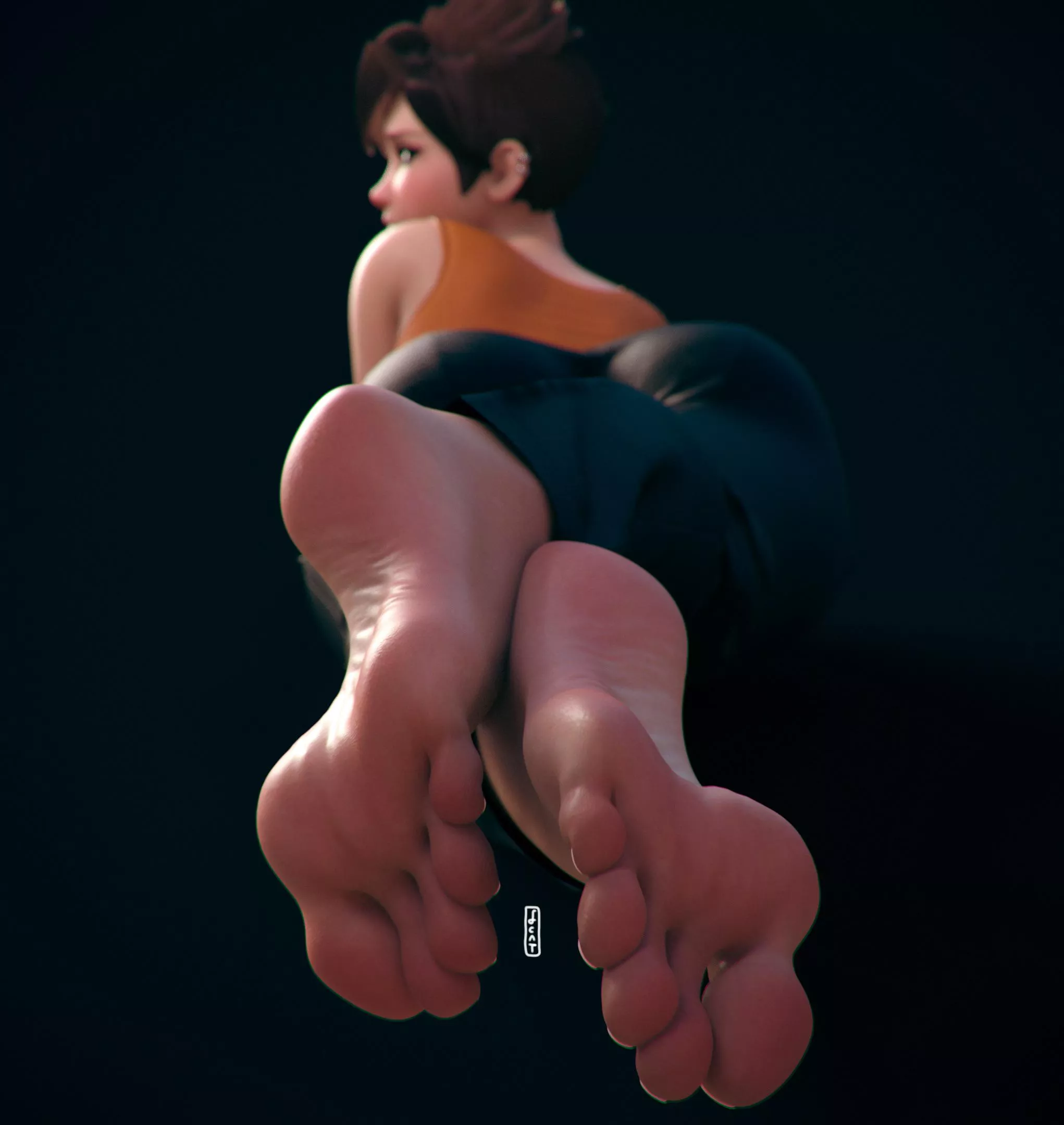 Tracer caught you 🥵, Do you guys prefer them big or small feet? (fcat) [Overwatch] posted by Pavanire