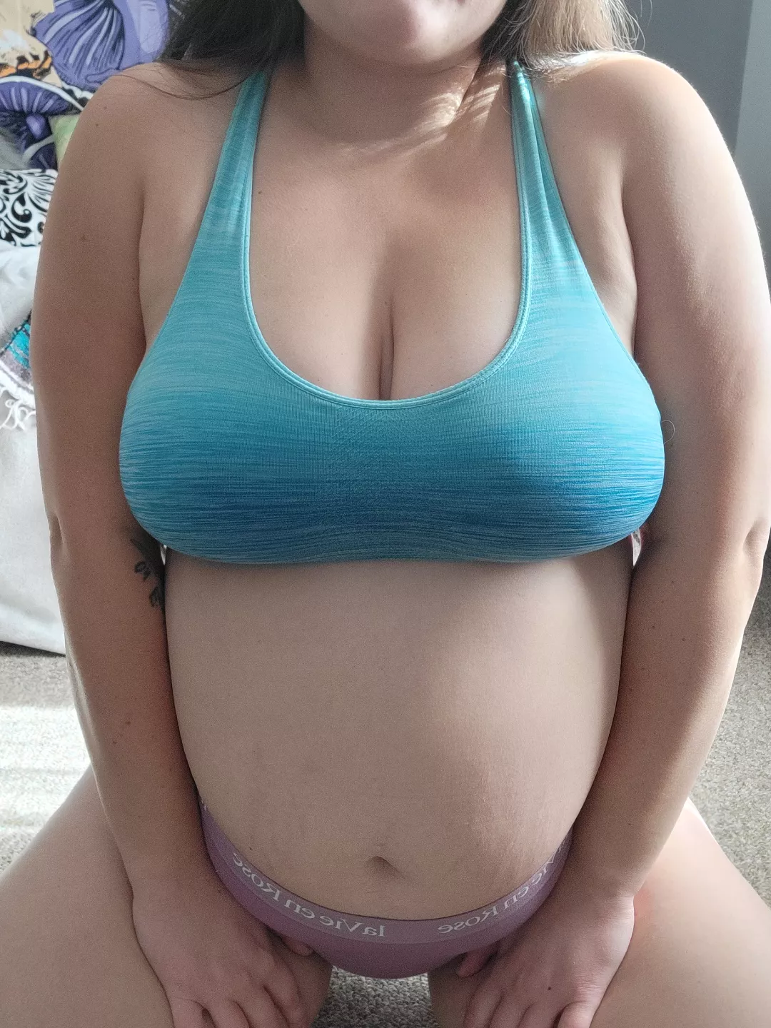 Caress my belly  posted by ZoraMaySilver