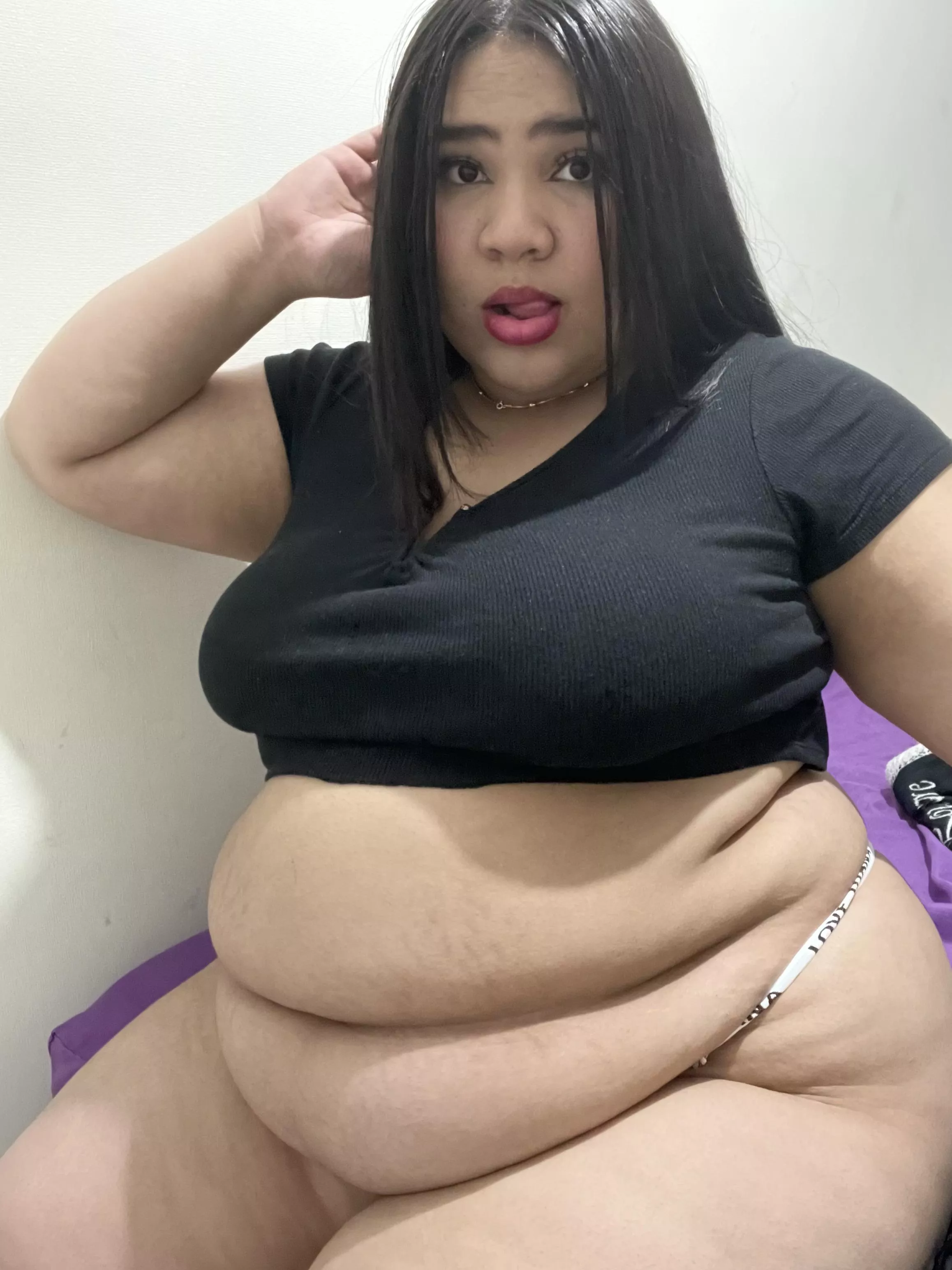 wanna rub my big and soft belly? posted by Whispering_Evelyn