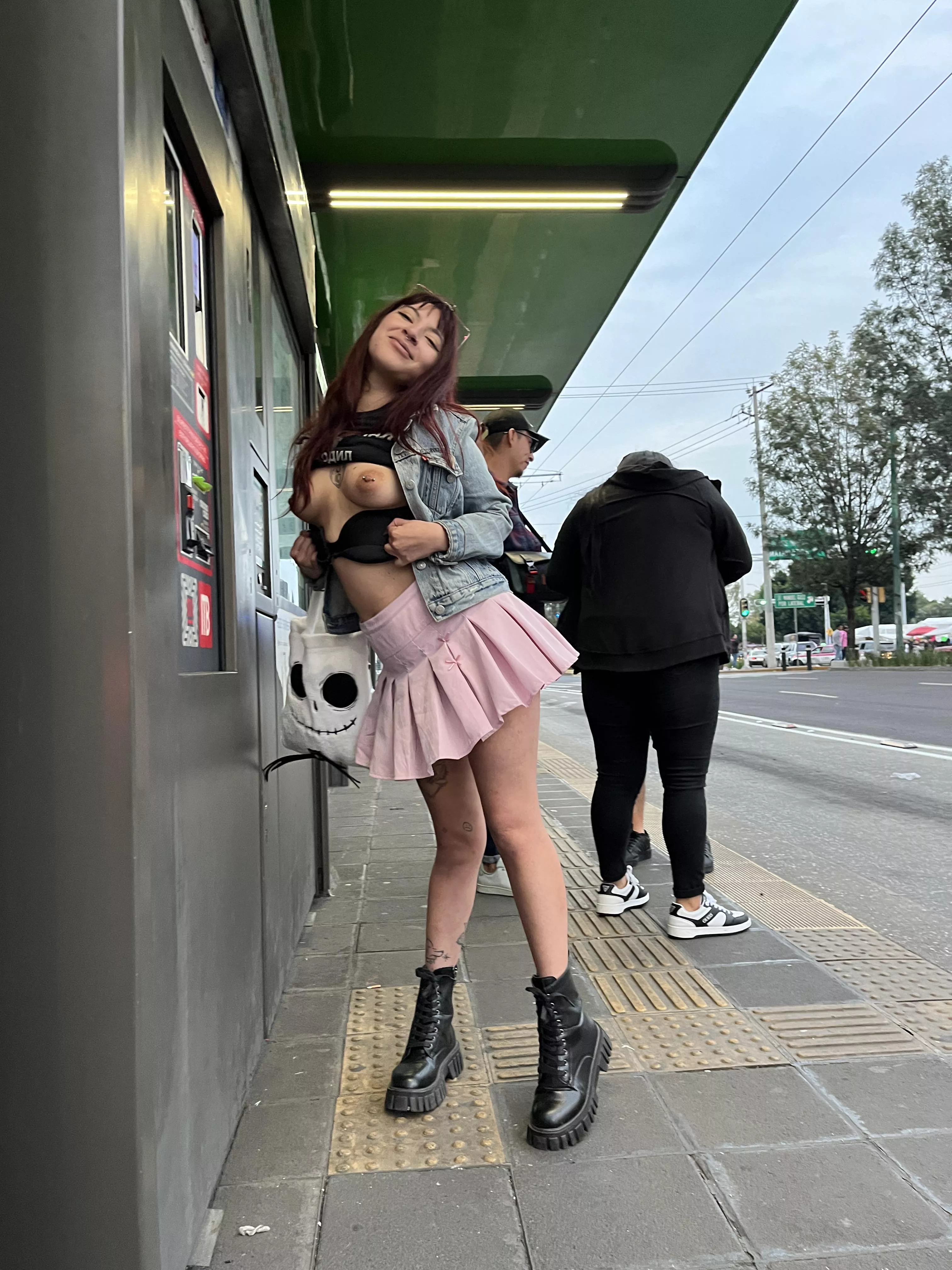 Bus stops are perfect for a quick flash posted by NoFlowersForYou_