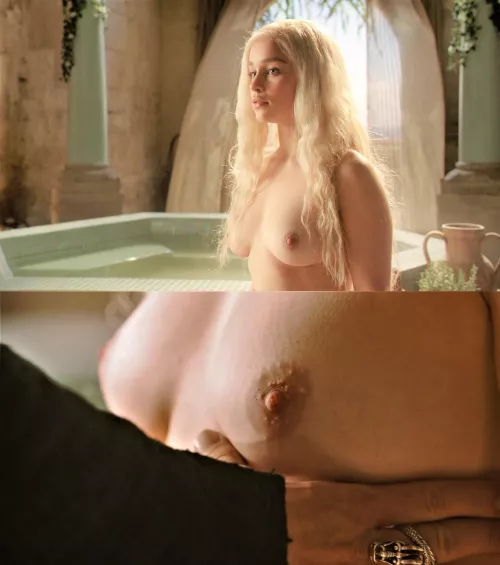 Emilia Clarke's lovely tits  by EzzyyPeezy