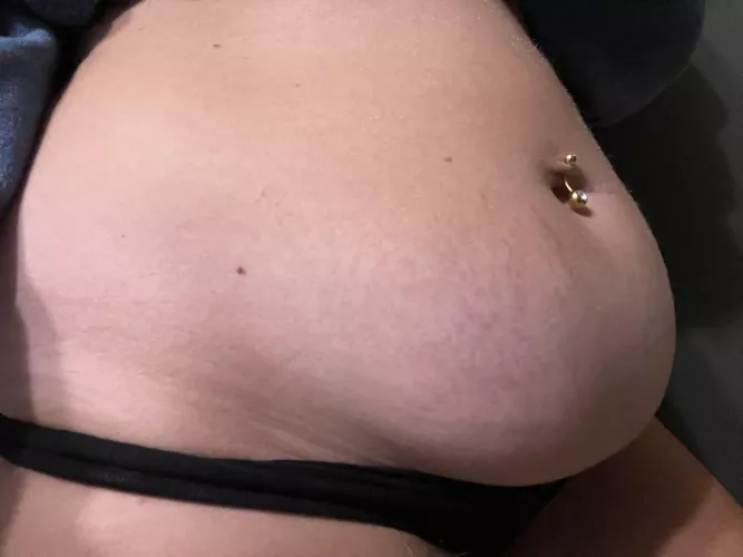 Fat belly from fast food. Feeling so bloated and huge I can’t move  by Blondiebbyb