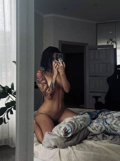 Hot brunette at your service by Lawfulnesstoo