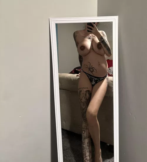 
I like the contrast between my untanned body and my dark nipples by Queenof_Rainbow