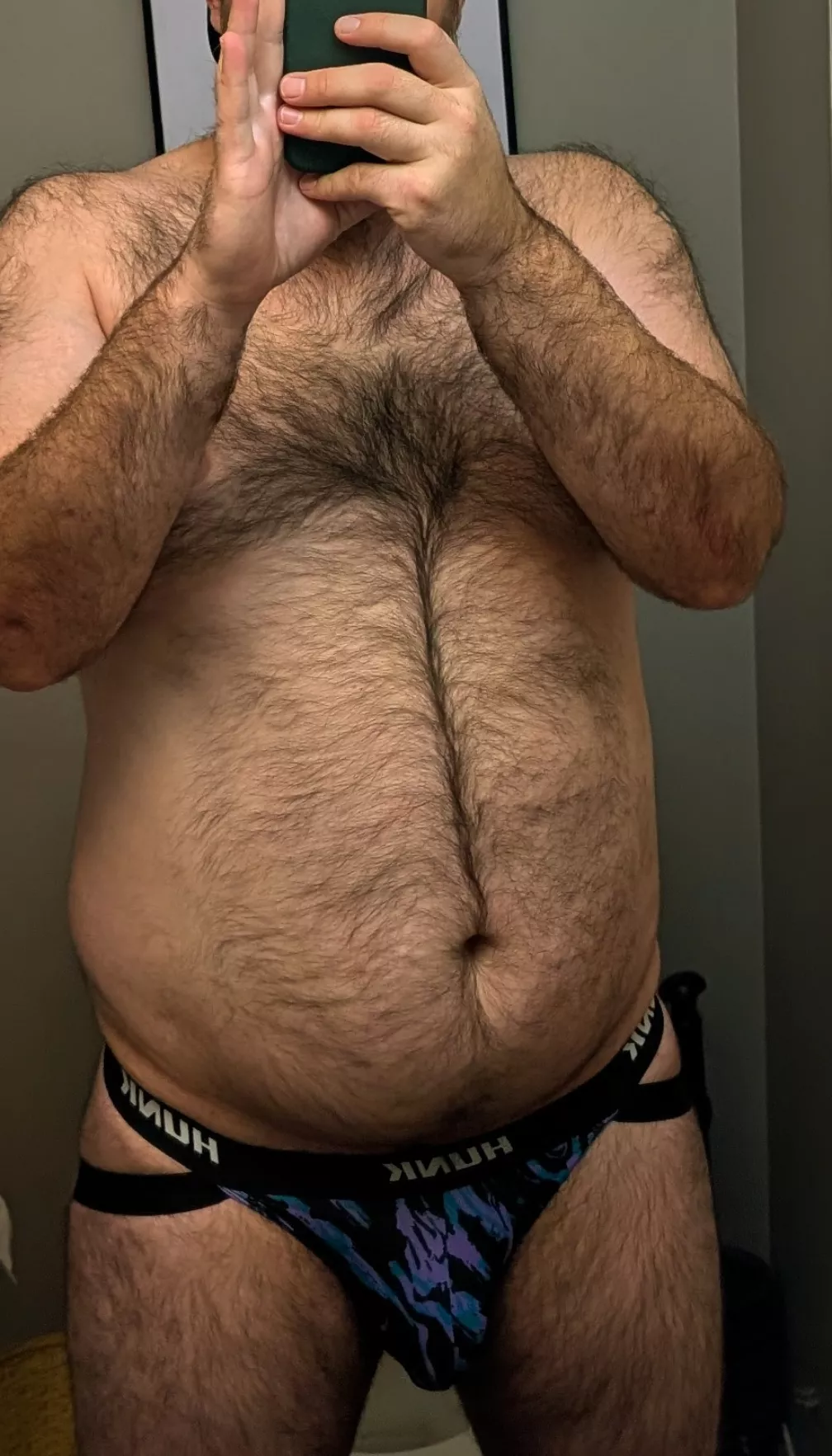 I love my body, would you? 😜 posted by hairychubbyman
