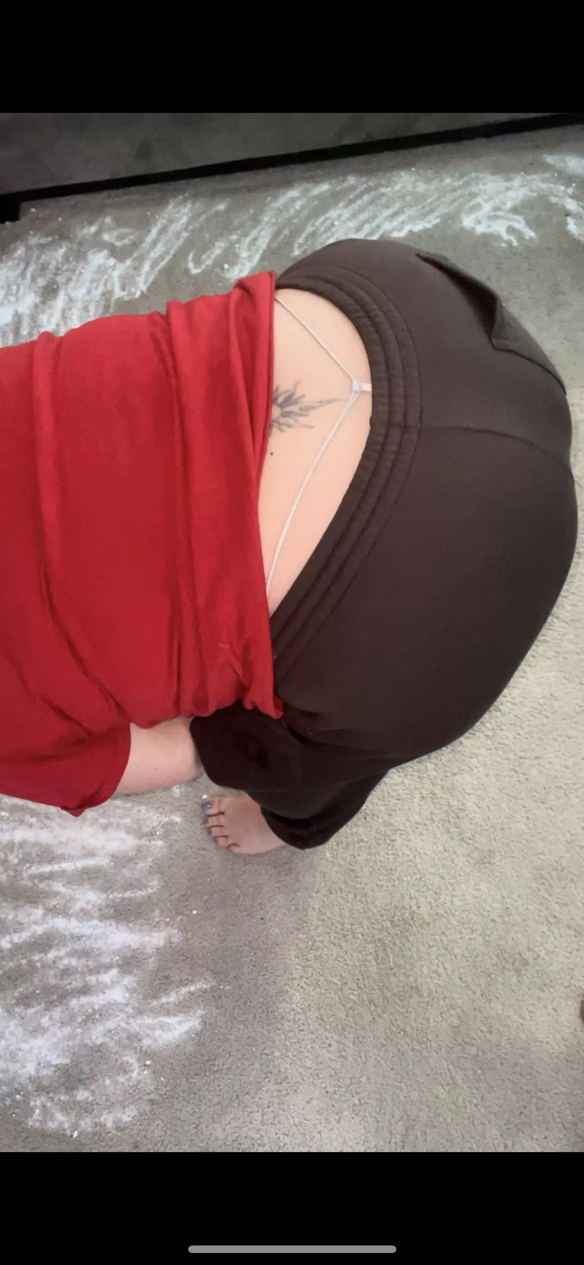 The bent over, cleaning up whaletail! posted by wifeywearsthongs