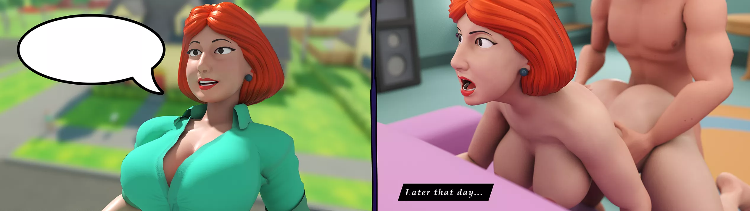 What did she say? Caption this! .... mom Lois Griffin getting FUCKED!! [Edgeville] - A 3D, Open World, First Person NSFW Adventure posted by CuteCuriousGirl