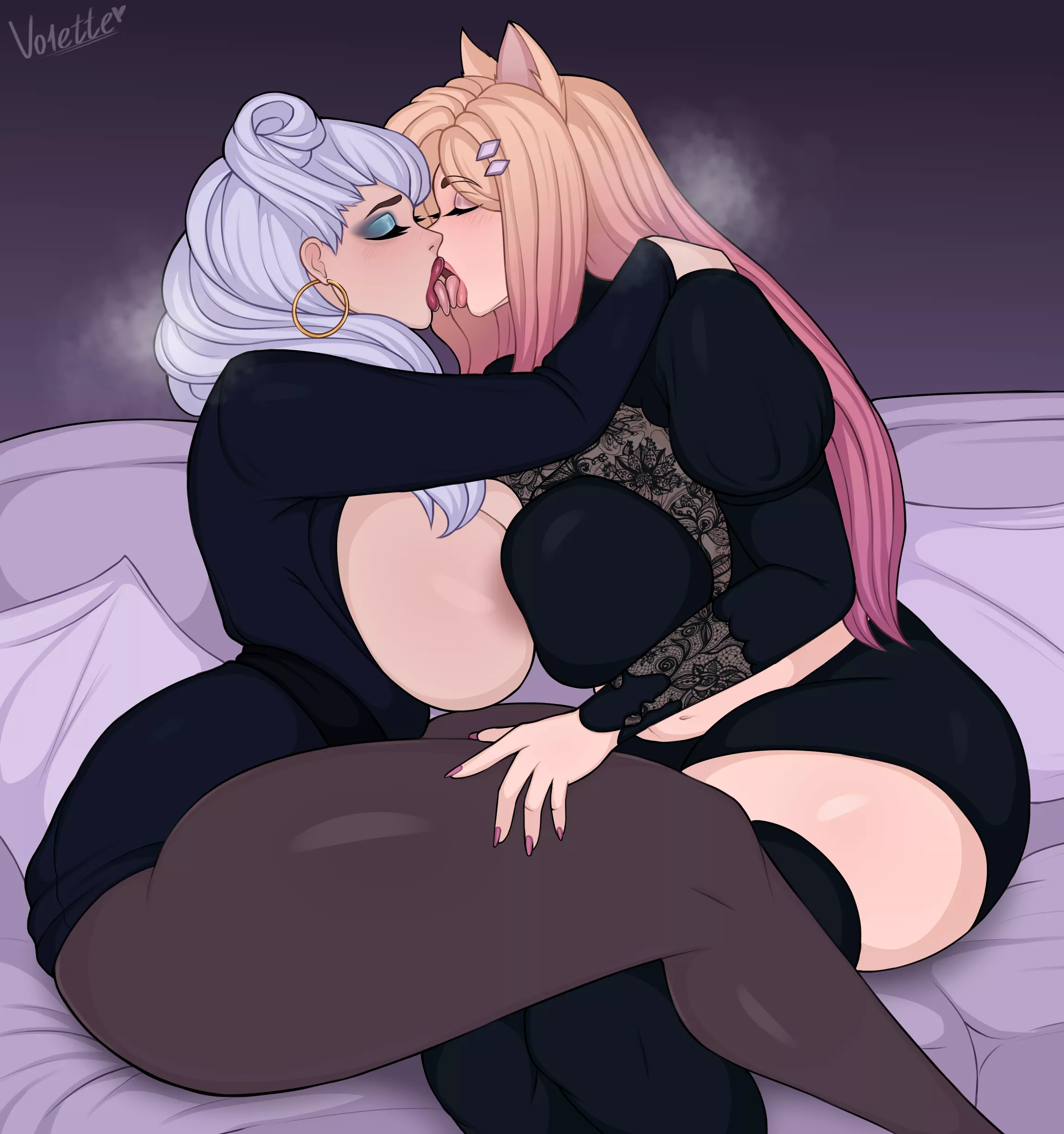 Ahri x Evelynn (Vo1ette) posted by vasilkowy