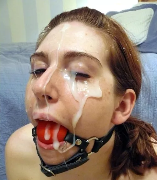 Ballgagged and cum drenched... by SpunkySpunkyAssGuy2
