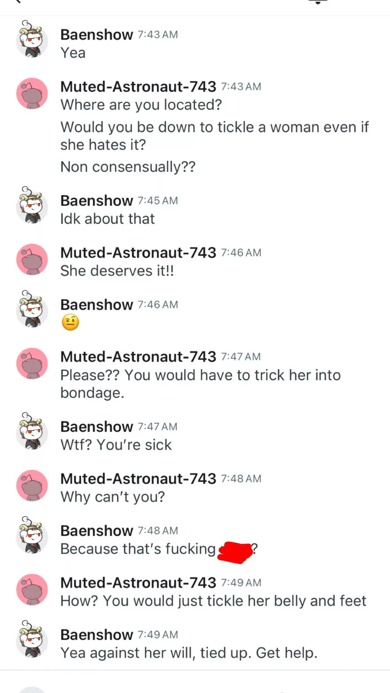 Beware of a complete sicko posted by Baenshow