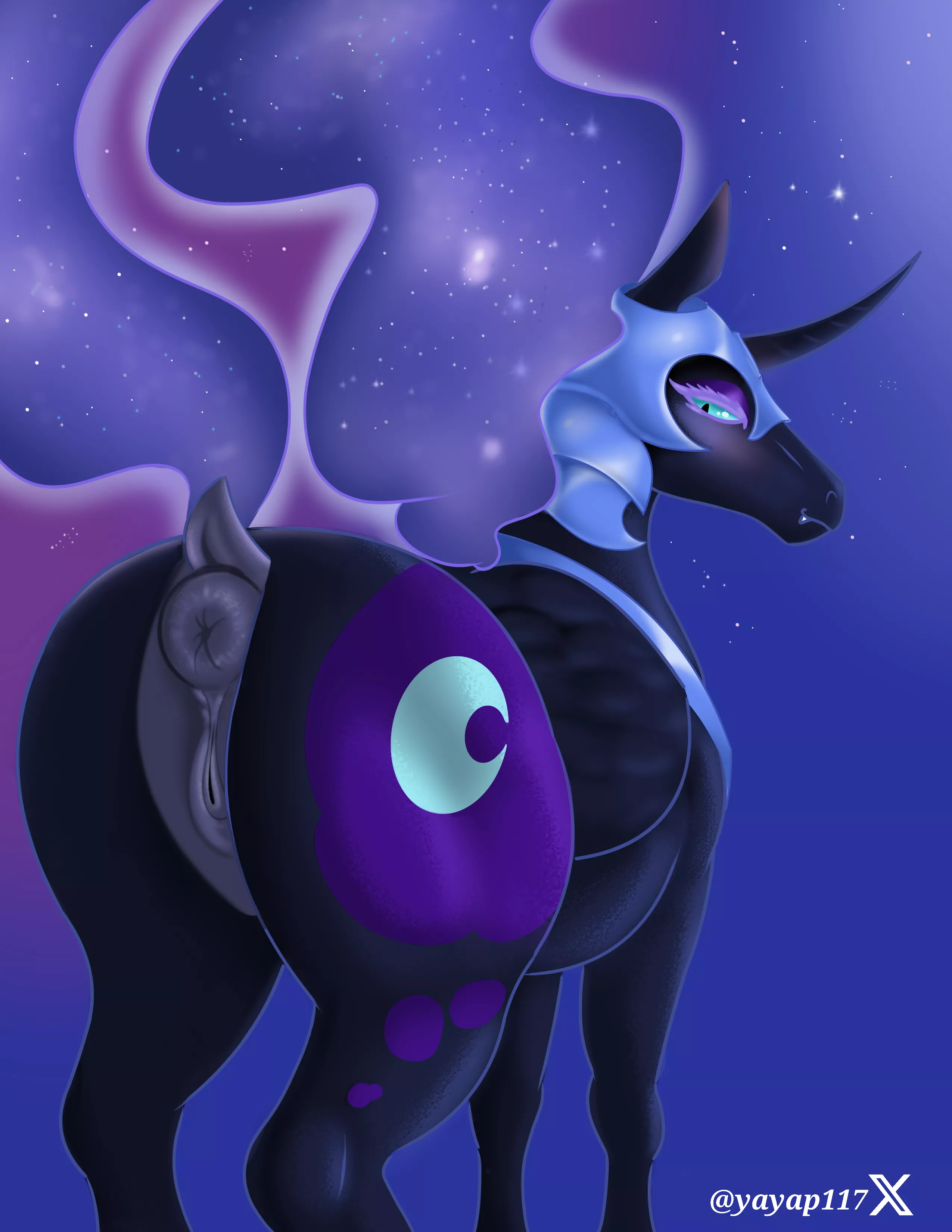 BIG nightmare moon (art by me) posted by ElElite