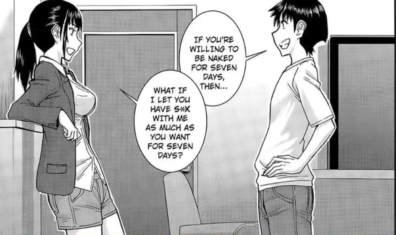 LF mono Source: 1boy 1girl “if you’re willing to be naked for seven days then…” “what if I let you have sex with me as much as you want for seven days?” posted by doctor-libra