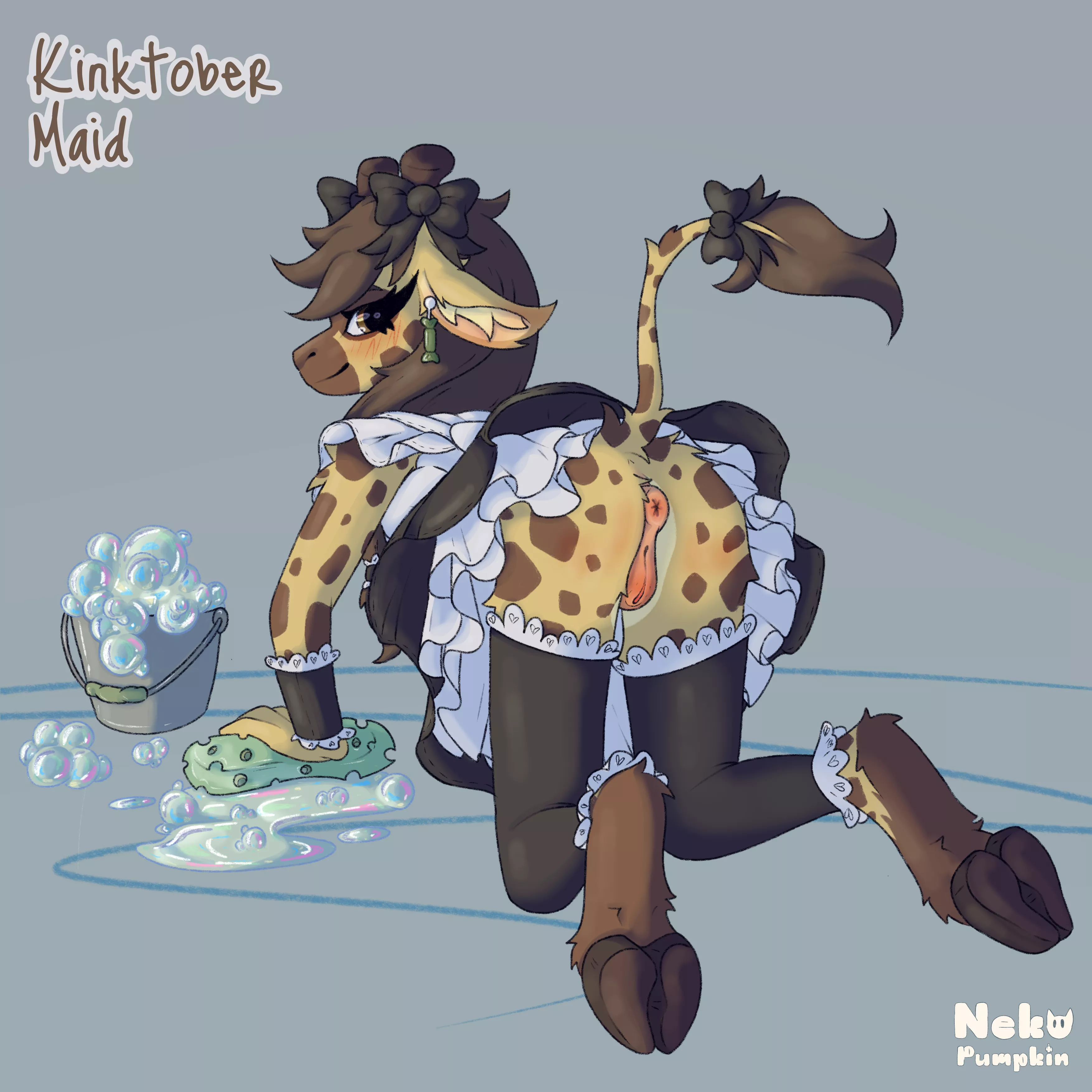 Missed A Spot [F] (nekopumpkin) posted by NekoPumpkinArt