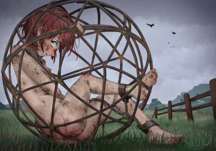 She has been behaving quite well lately, as a reward she is allowed some time outside to roll around on her own  by Hornywasser