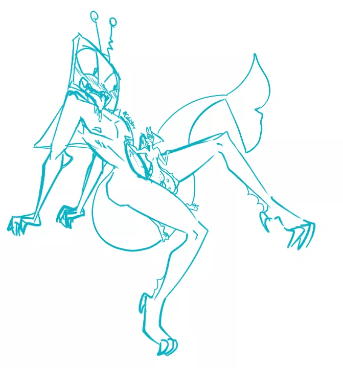 StaticEel for day 3, size difference posted by CubieArt