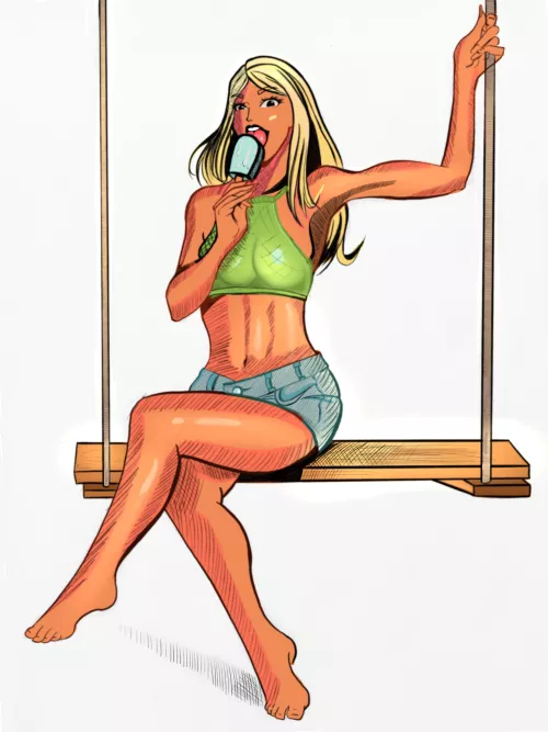 A female character drawn by me by Much-Elephant-5639