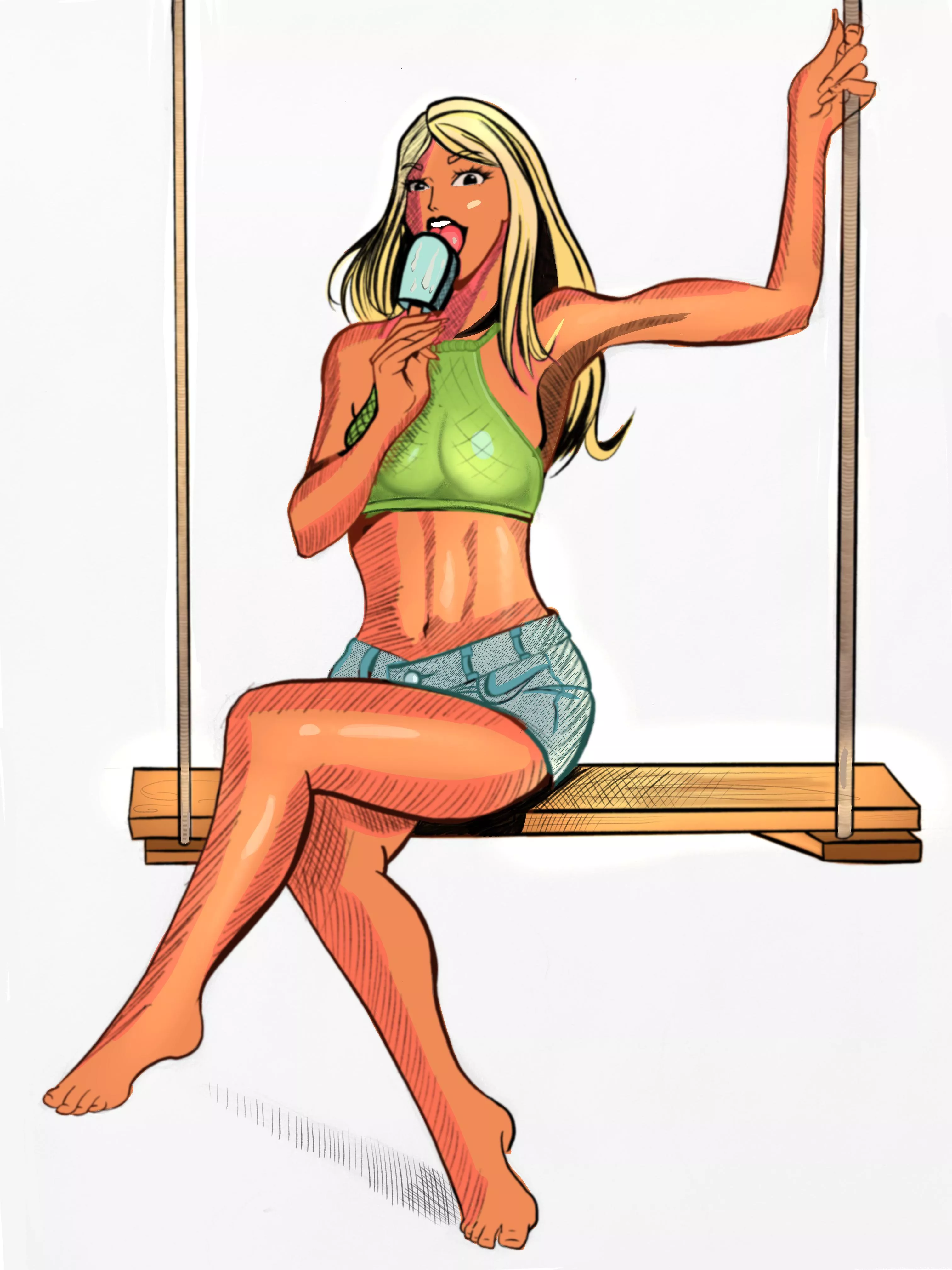 A female character drawn by me posted by Much-Elephant-5639