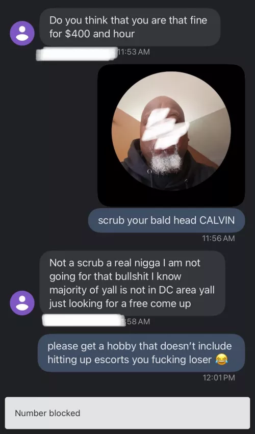 according to reviews, he’ll get hotel addresses from girls and tell the management. what a loser.  by ElectionNecessary563