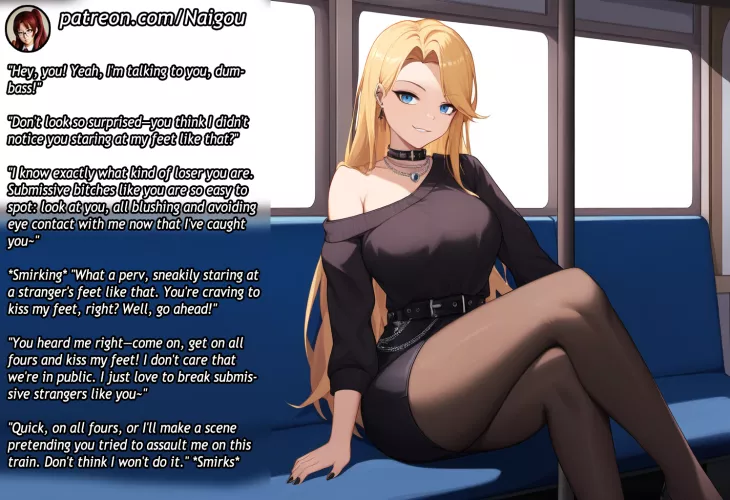 Caught spying her feet! Part1 [femdom][feet][foot fetish][worship stranger's feet] [for losers beta only, you've been warned !] by Nalgou
