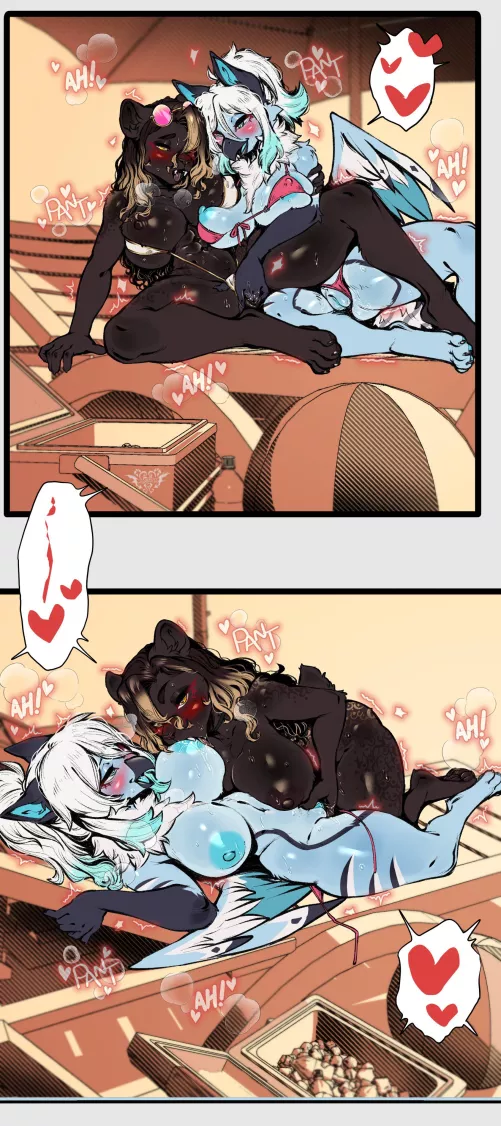 Having fun at the beach [FF] (Avante92) by 5headedragon