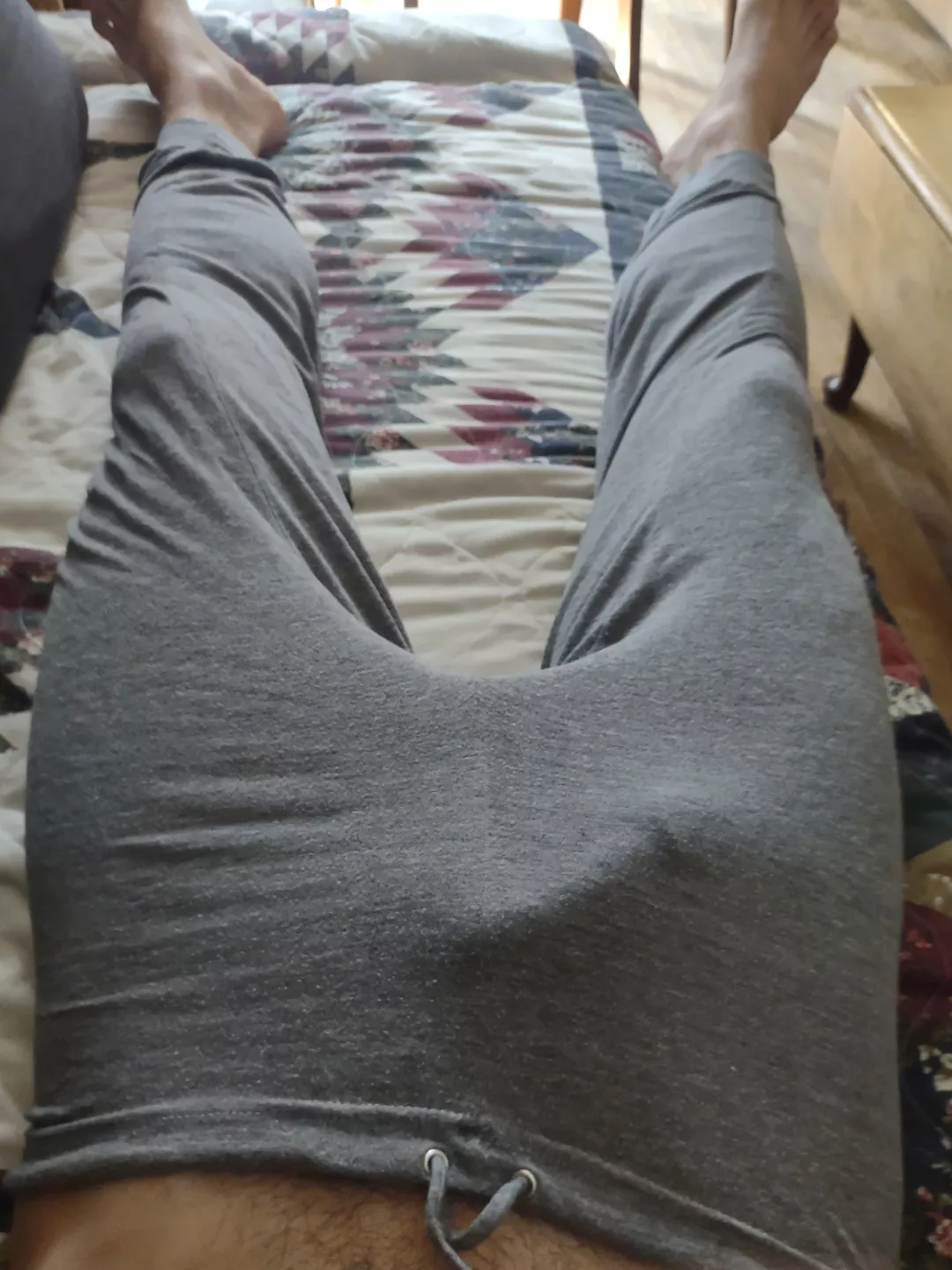 My partners sweatpants show off my cock so well  posted by NeverEndingDiamonds
