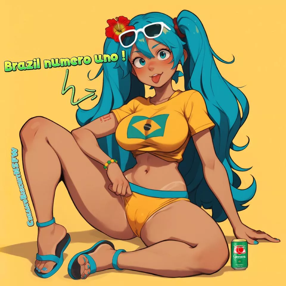Brazilian Miku 🇧🇷 (CreamyBiscuitNSFW)[Vocaloid] posted by At0micKiwi
