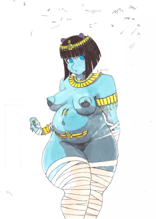 Chonky Egyptian Hippo Girl (by me) [F] by NocturiousArt