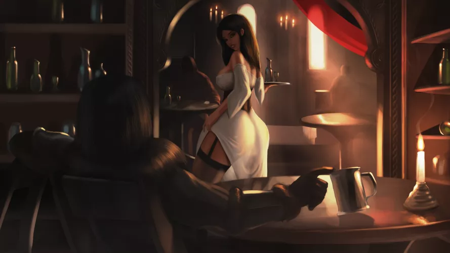 Did she earn her tip? (Parasite Black) [Damned Studios] by Naughtygames7