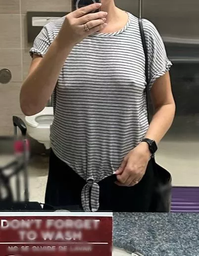 I was looking to be a bit naughty, not expecting to have to run for a connecting flight. Oh well. Bet the other travellers enjoyed it.  posted by SpankAliciasAss