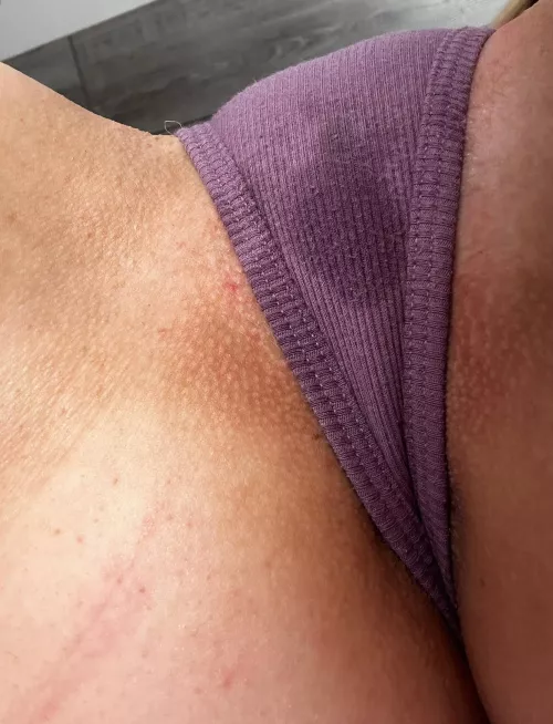 Oh, I think my new purple panties are really wet by TongueCandyy