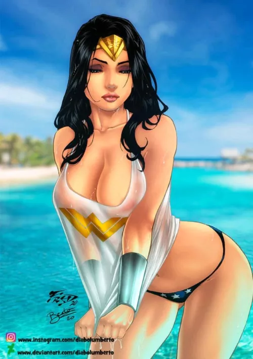 Beach Queen Wonder Woman (Diabolumberto) [DC] by Seaquences