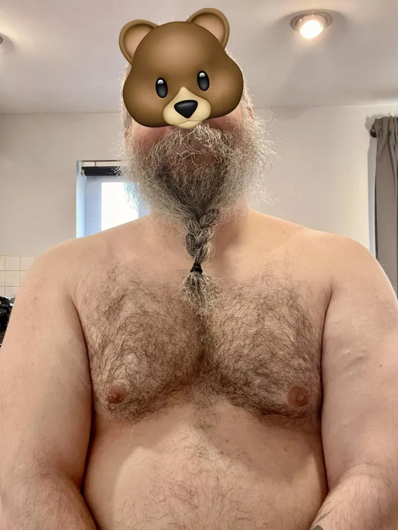 Braided up the beard so you could see the fur better 🐻 by ImaginaryConflict641