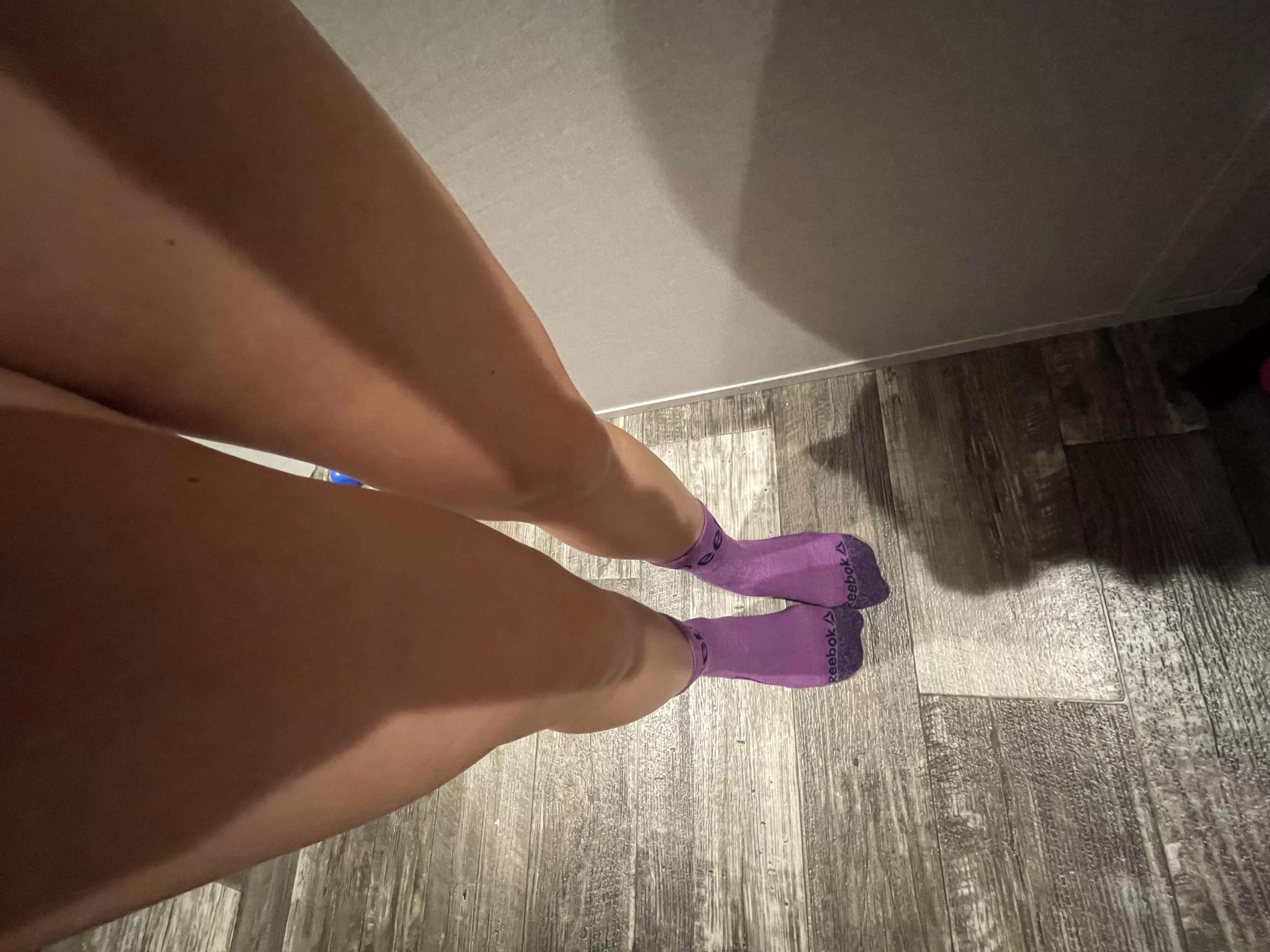 Cute purple socks  posted by Deezfeet22