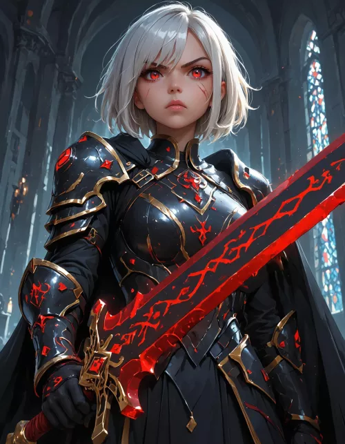 Eva • Vengeful Apostate --- Once a vibrant and devoted girl with big dreams now she is seeking revenge on those who wronged her including the very god she once prayed by HeavyConfidence2751