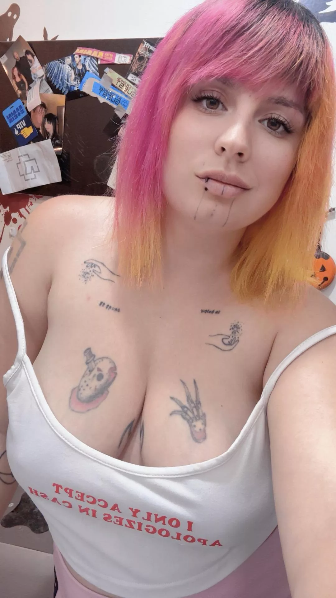 Even with lots of your seed on my tits, I'll always be asking for more, so get ready!  posted by Charming-Habit-9732