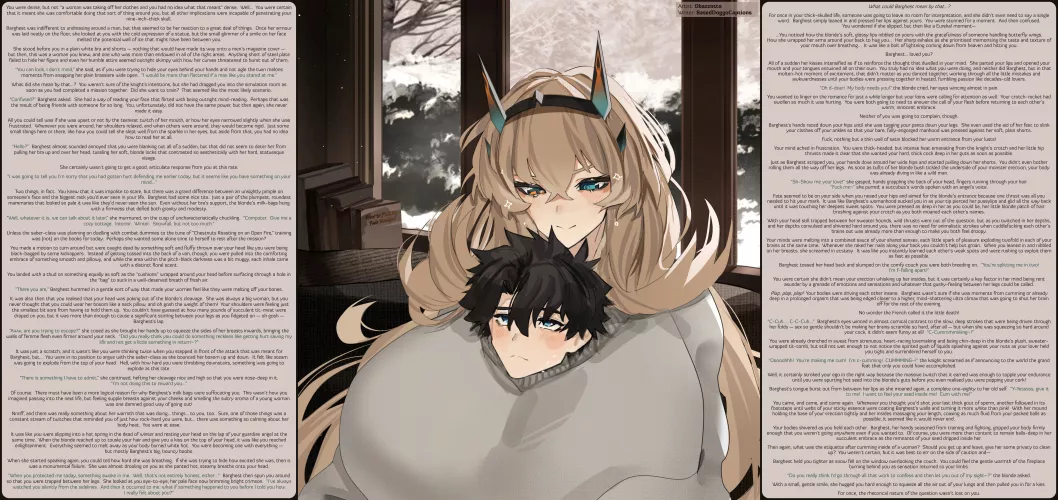 [FxM] Sweater Hounds of Baskerville [TIT HEAVEN] [Fate] [Barghest] [Comfy Fireside Sex] [Oblivious Male] [Raw Text in Comments] [Artist: Obazzotto] by BasedDoggoCaptions