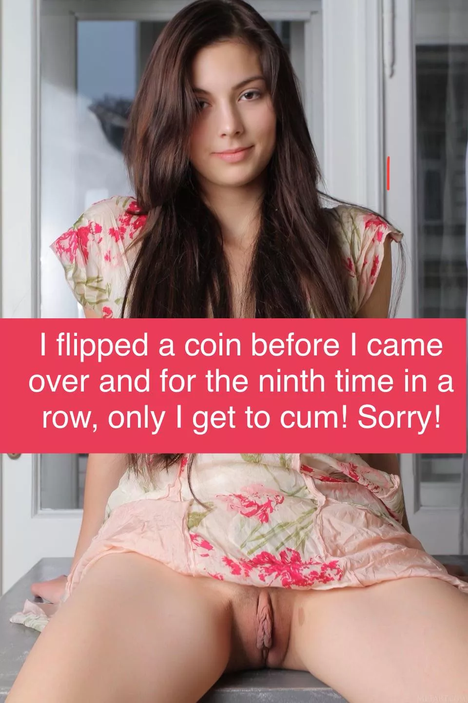 I’m not sure she’s even flipping a real coin!  posted by Hfowriter